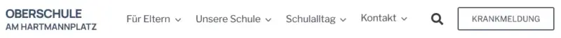 Menu Schul-Website auf dem PC
